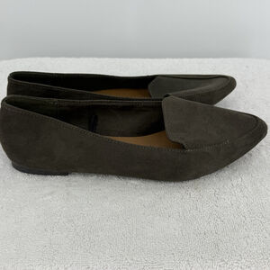 Seychelles Green Pointed Toe Suede Flats Women’s Size 8.5
